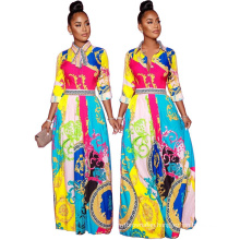 C4369 2020 new arrivals printed women club maxi dresses for women lady bodycon dresses